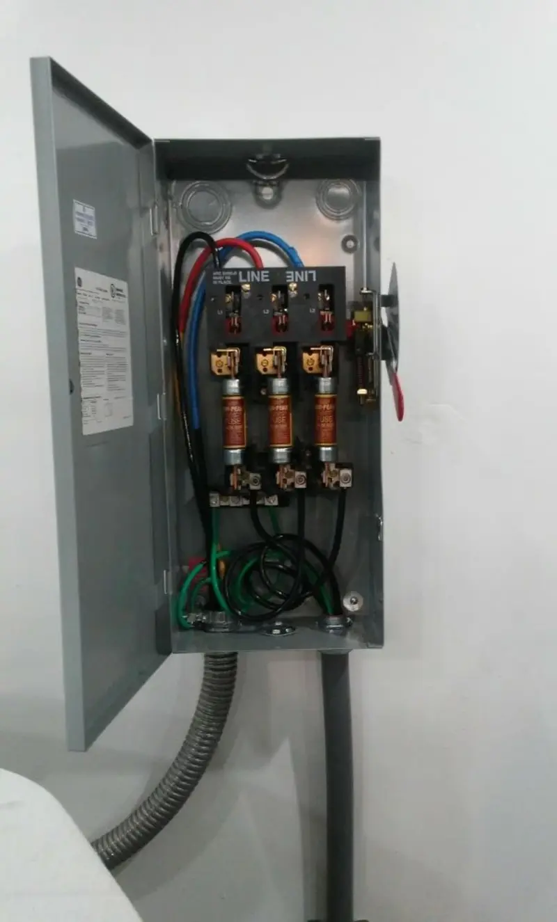 Three-phase disconnect switch installed for Electrical Wiring & Rewiring in South Kingstown